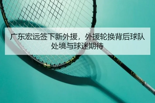 广东宏远签下新外援，外援轮换背后球队处境与球迷期待